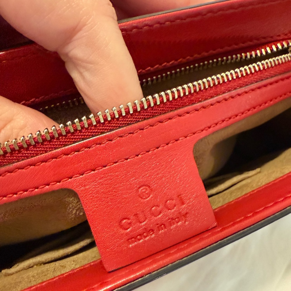 Gucci Padlock Authentic Pink and Red Shoulder/ Crossbody Bag - Picture 8 of 8